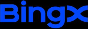 "Bingx" in blue serif